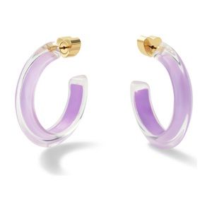 Small Lucite Jelly Hoop™ Earrings Purple Orchid